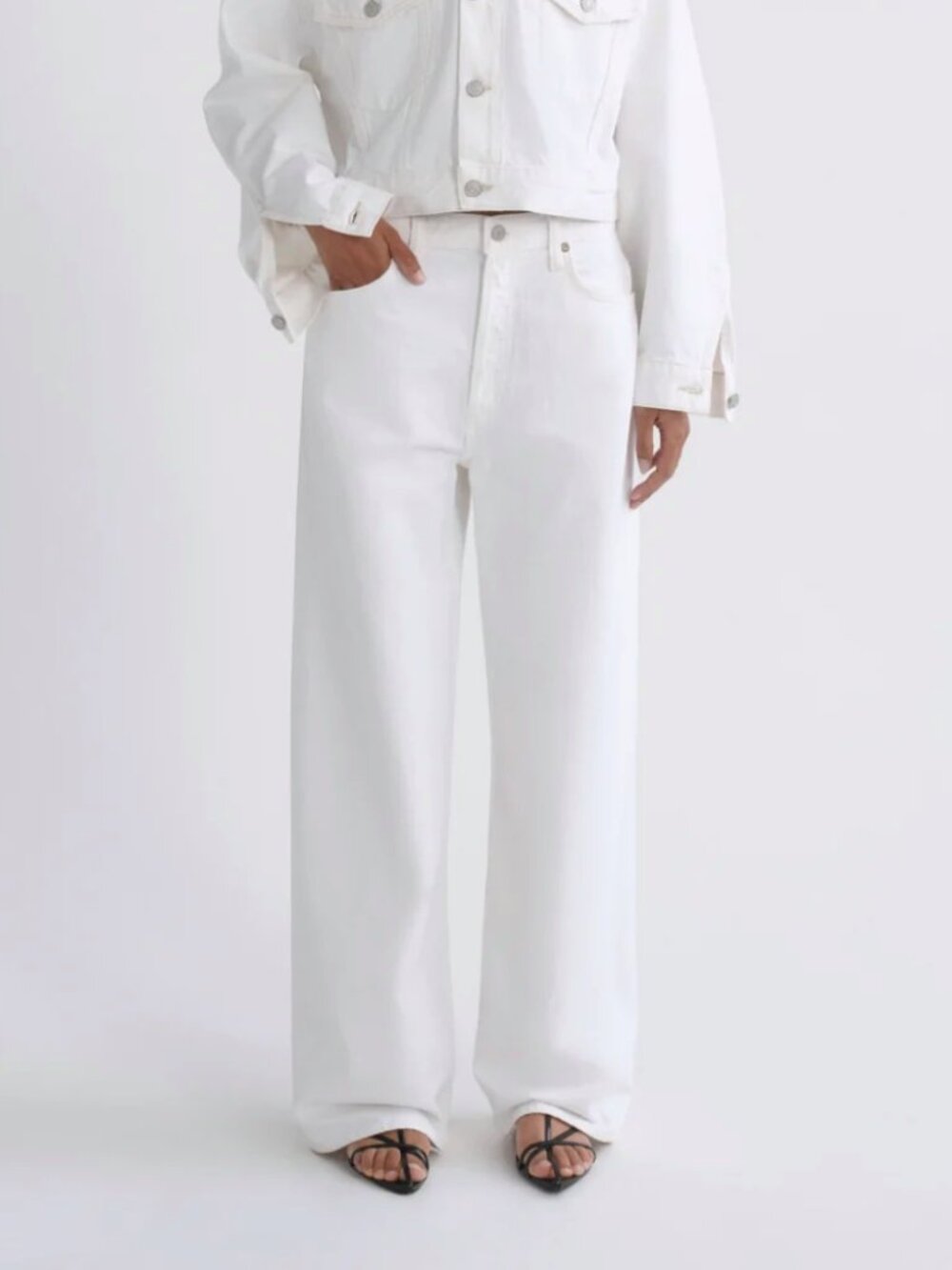 Agolde Low Slung Baggy Jean in Milkshake
